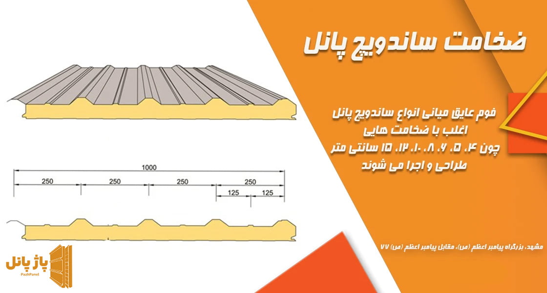 ضخامت ساندویچ پانل