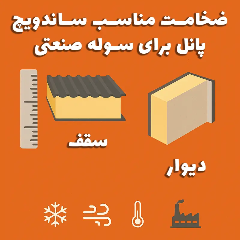 ضخامت مناسب ساندویچ پانل برای سوله صنعتی — پاژپنل