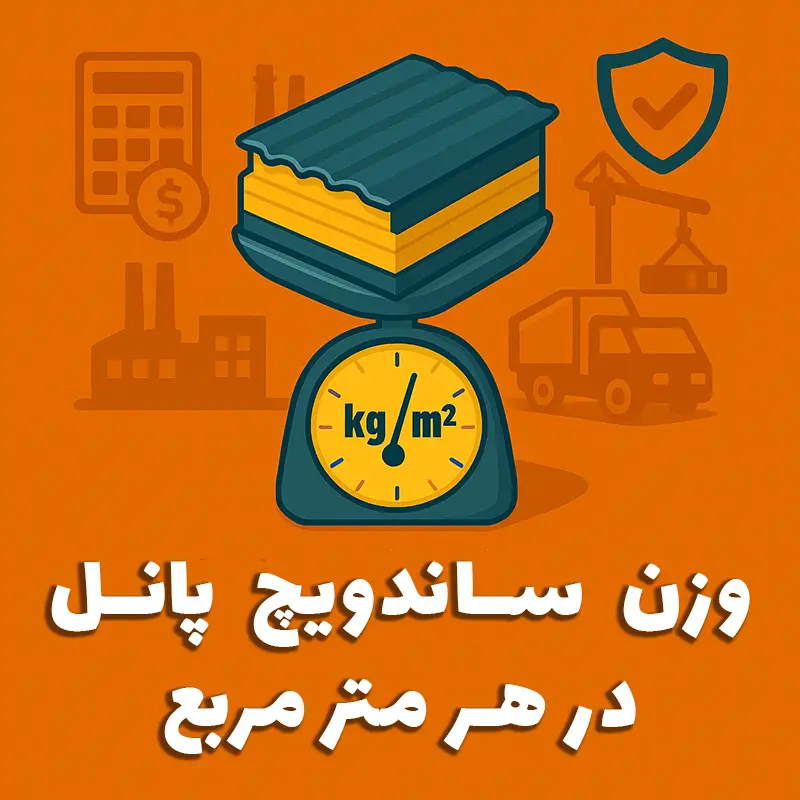 وزن ساندویچ پانل در هر مترمربع